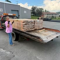 Loading up a customer load of materials